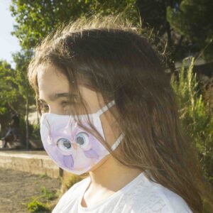 MASCARILLA HIGIÉNICA REUTILIZABLE INFANTIL BÚHOS