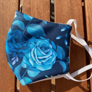 Mascarilla Higiénica Reutilizable – FLORES ROSAS AZULES